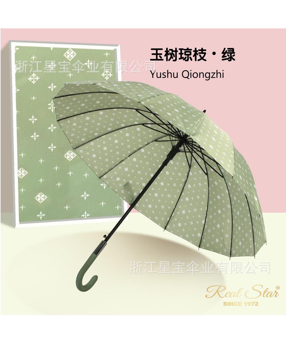 RST1398碰击布长伞一键打开加大伞面现货批发外贸印花雨伞详情10