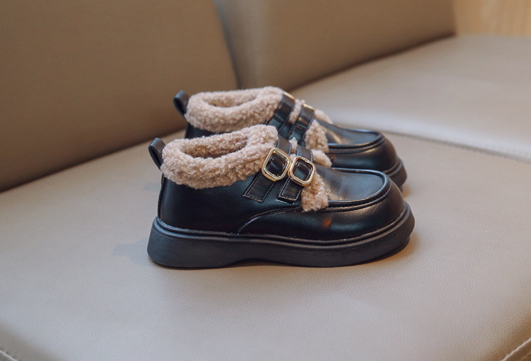 女童棉鞋加绒英伦风公主鞋2024秋冬新款保暖加厚软底小女孩豆豆鞋详情19