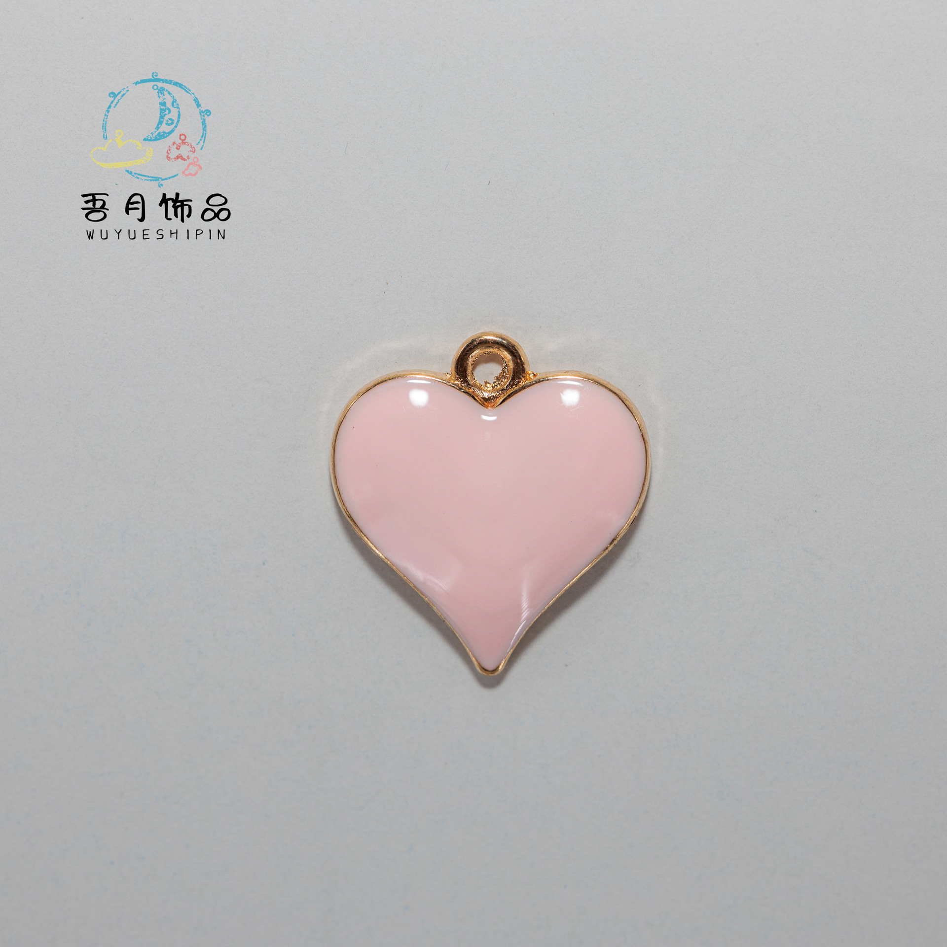 Heart-shaped necklaces, earrings, earrings, alloy oil-dripping jewelry accessories, diy material accessories, wholesale in Yiwu pic 6