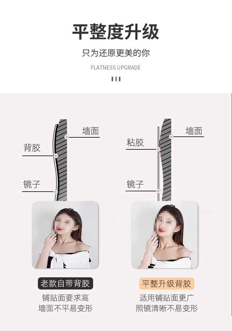 镜子全身镜自粘亚克力全身穿衣镜家用高清墙面粘贴镜面贴纸试衣镜详情15