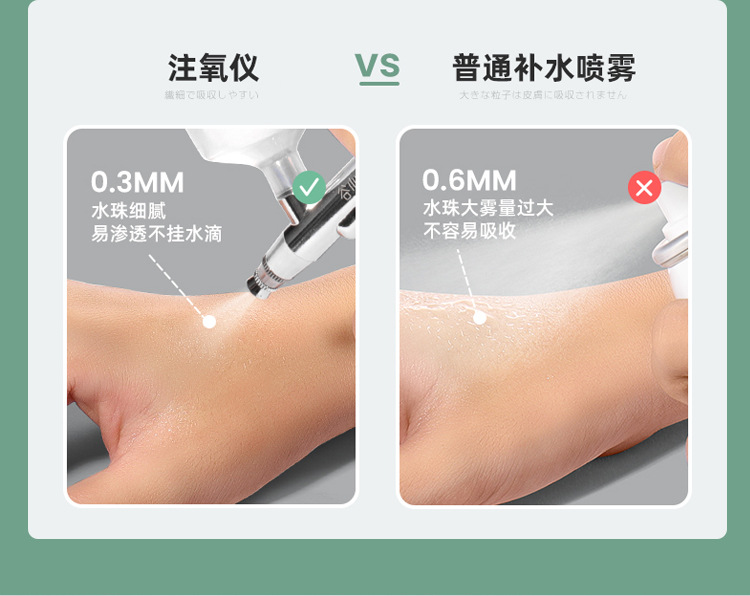 The essence of the cross-border oxygen injection hospital high-pressure nano hydrating light steam face instrument is introduced into the handheld home spray beauty device pic 20