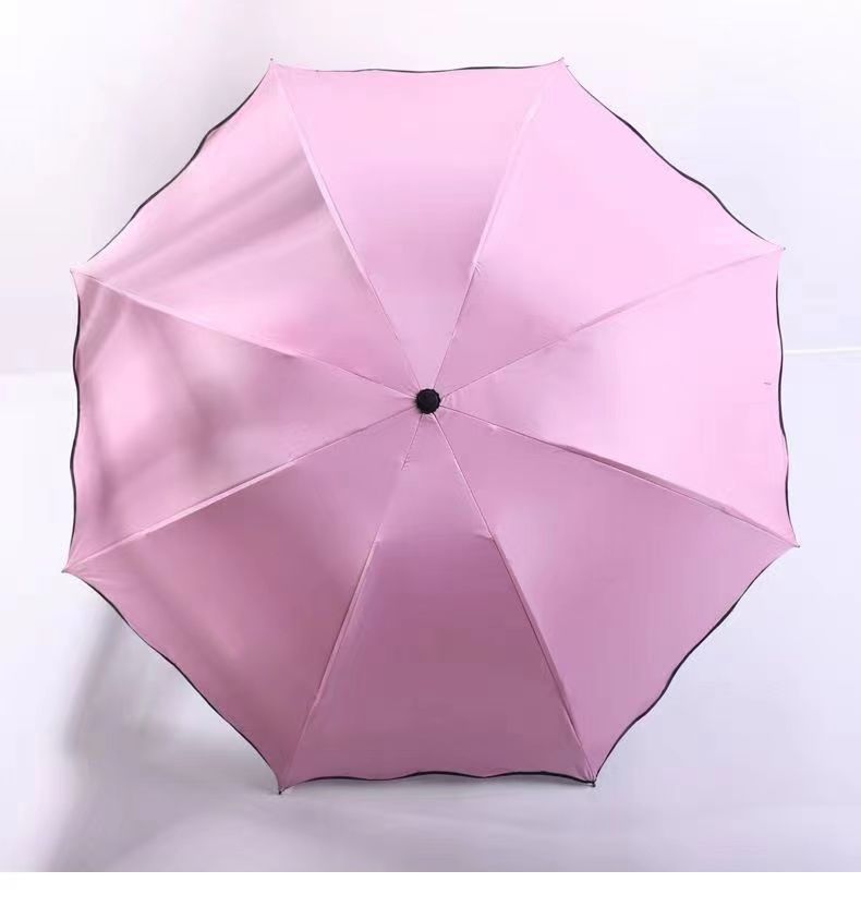 雨伞天堂遇水开花伞荷叶边晴雨两用伞加印logo雨伞女高级感小清新详情11