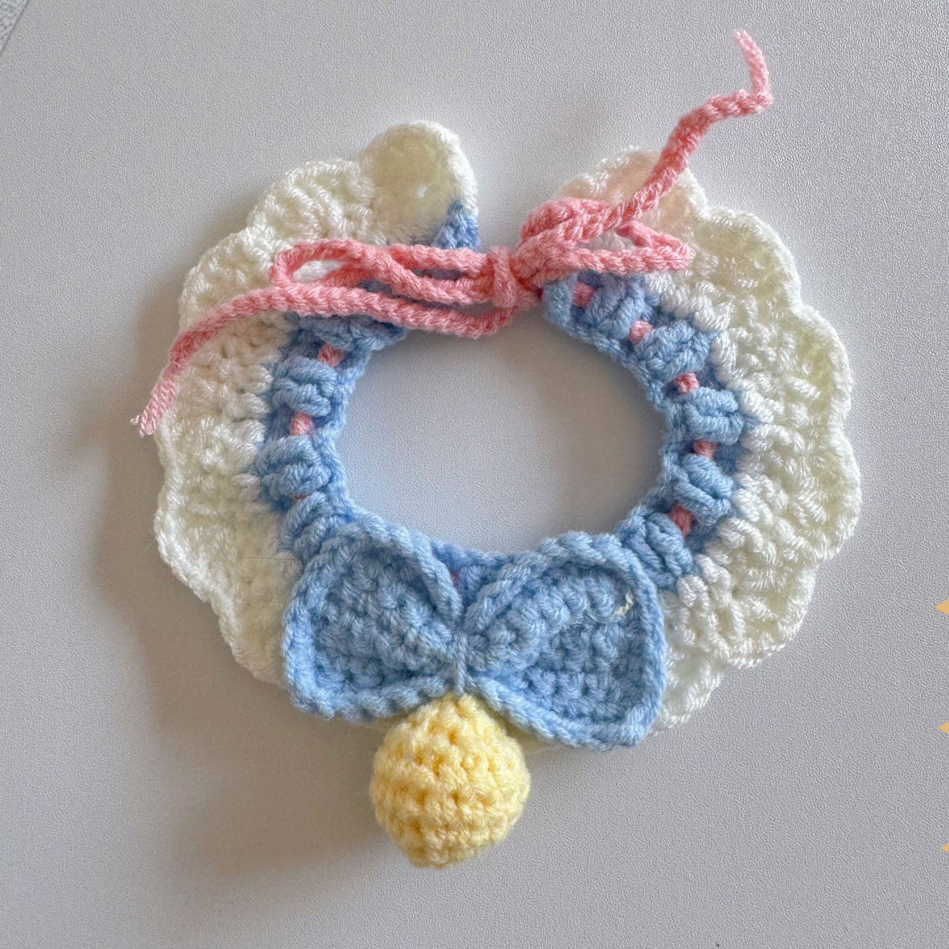 Pet hand-woven necklaces, cute cat knitted necklaces, kitten neck rings, small dog neck decorations pic 38