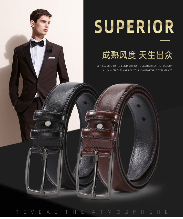 Simple estilo caliente hombre aguja hebilla cinturón versión coreana moda casual hombre medio joven cinturón cinturón cinturón cinturón de pantalón fabricante al por mayor pic 7