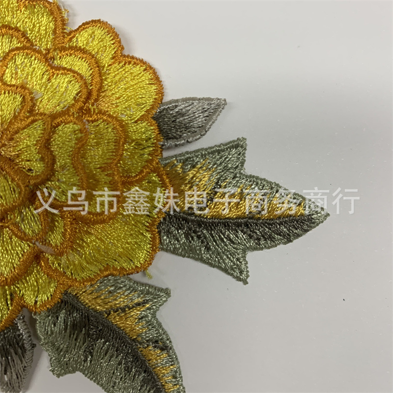 水溶刺绣立体贴花 旗袍婚纱帽子衬衫服装辅料详情7