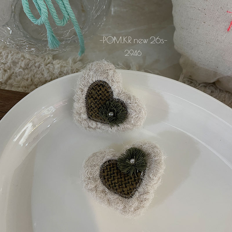 pom.kr森系手工蝴蝶结布艺儿童发夹蕾丝秋冬百搭鸭夹甜美刘海夹女详情14