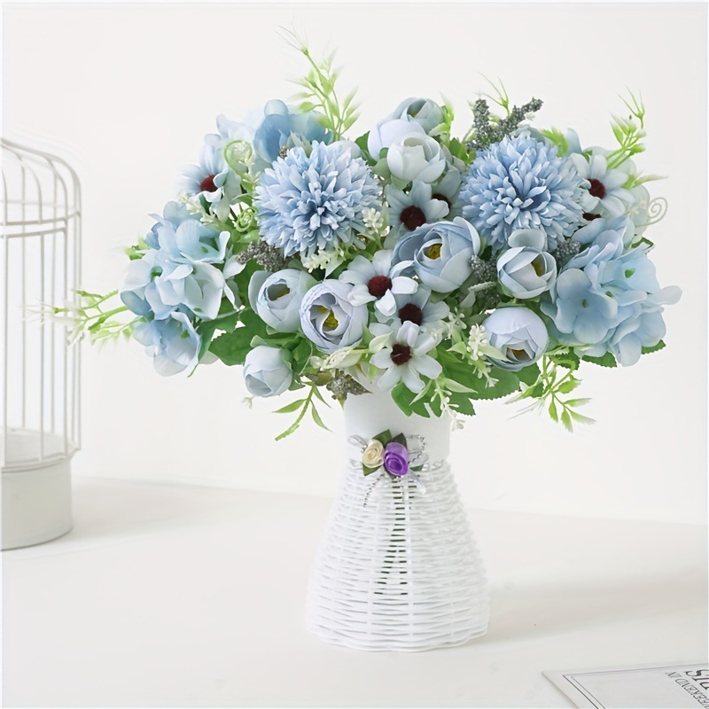 7叉组合花 仿真花小把束绢花绣球花组合绢花手捧花束家居装饰批发详情8