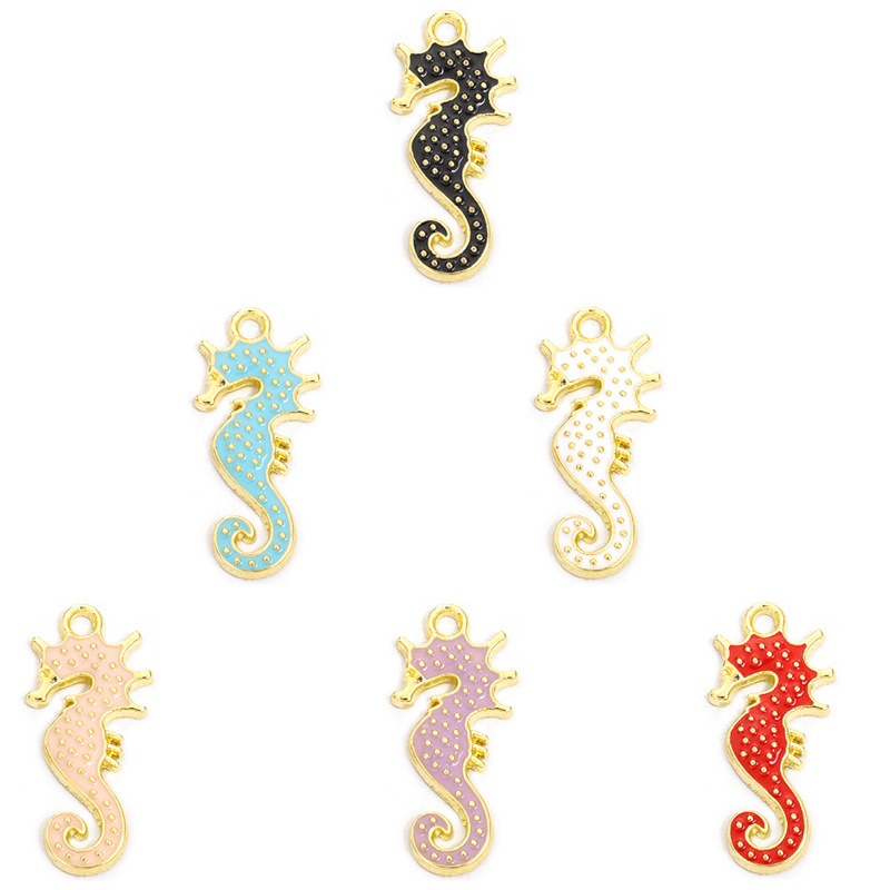 海马滴油合金挂件 海洋DIY饰品配件手链项链耳环钥匙链动物小吊坠详情6