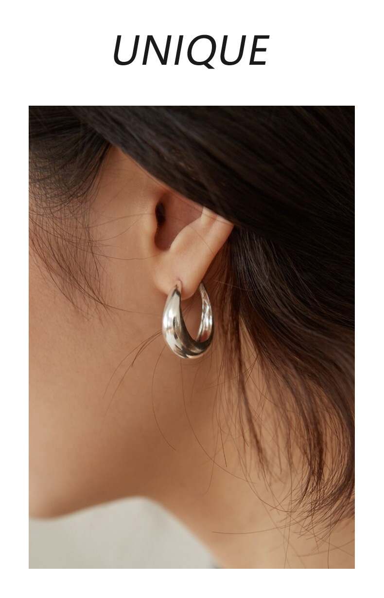 925纯银耳环女百搭度假风耳圈轻奢ins小众耳饰高级感饰品夏季批发详情6