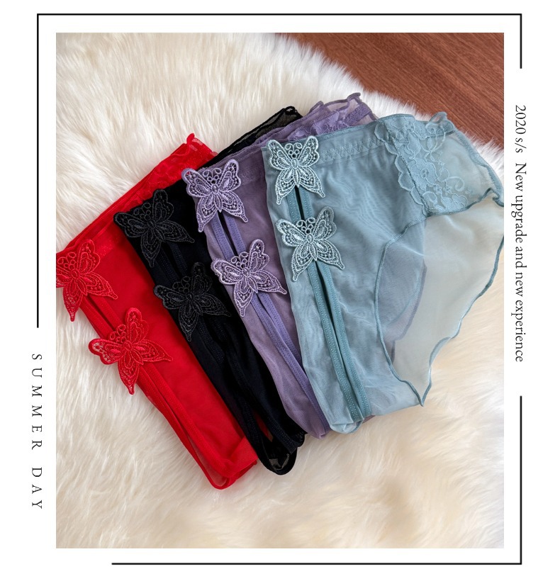 2026 New style lace high-end sexy high-waisted seamless lace underwear for girls, pure and alluring triangle pants for women pic 6
