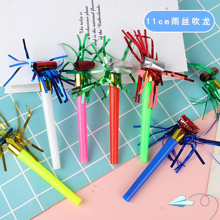 糖果吹龙雨丝吹龙厂家批发纸头吹龙口哨儿童生日派对用品创意吹龙详情13
