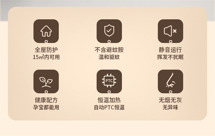 无香味型电热蚊香液补充装母婴儿童户外防蚊驱蚊器家用酒店批发电详情5