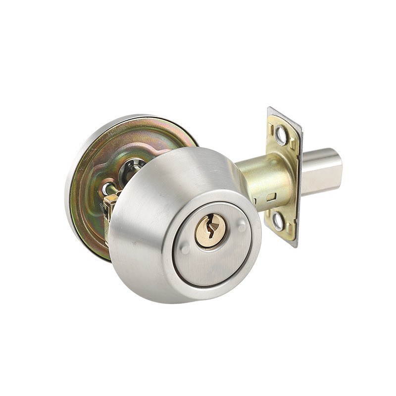 Cross-border integrated door lock, bedroom and bathroom lock, stainless steel mechanical interior door, wooden door lock, anti-theft door lock pic 4