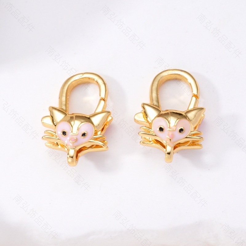 Pearl necklace clasp rose shell blade pin clasp connection end clasp sweater chain diy jewelry accessory pearl necklace clasp head full inlay zircon heavy industry lobster clasp spring clasp handmade end clasp sweater chain pic 37