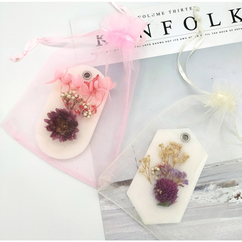 DIY手工香薰蜡片网纱袋包装袋香薰石膏蜡牌抽绳欧根纱束口袋透气详情4