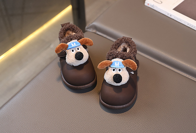 儿童棉鞋2025冬季新款男女童卡通小狗勃肯鞋加绒保暖中小童雪地靴详情6