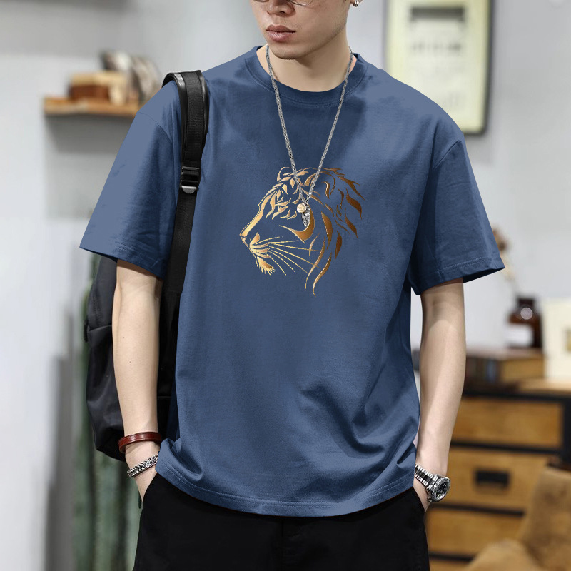 Pure cotton summer new versatile loose short-sleeved T-shirt, cool half-sleeved top for male students, simple and trendy Hong Kong-style T-shirt pic 10