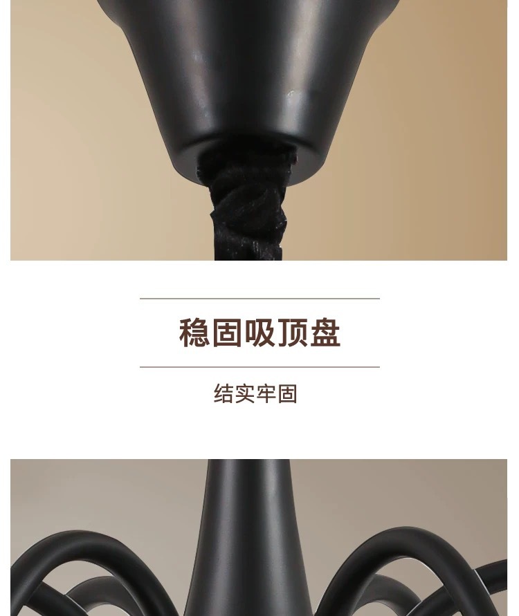 American retro candle chandelier, main light in the hall, black retro living room, French chandelier, new bedroom, Zhongshan lamp pic 17