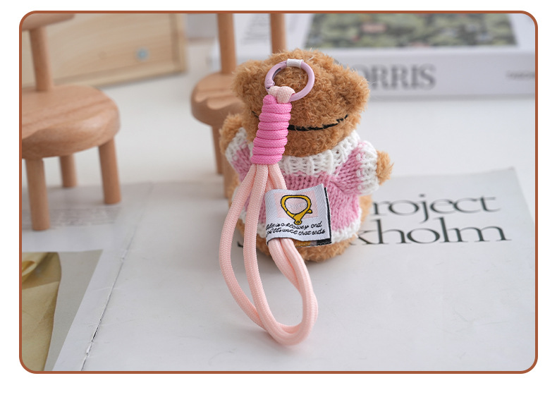 Cute internet-famous dress-up sweater, swimming goggles, exquisite cartoon dress-up bear, plush toy, bear bag and pendant pic 13