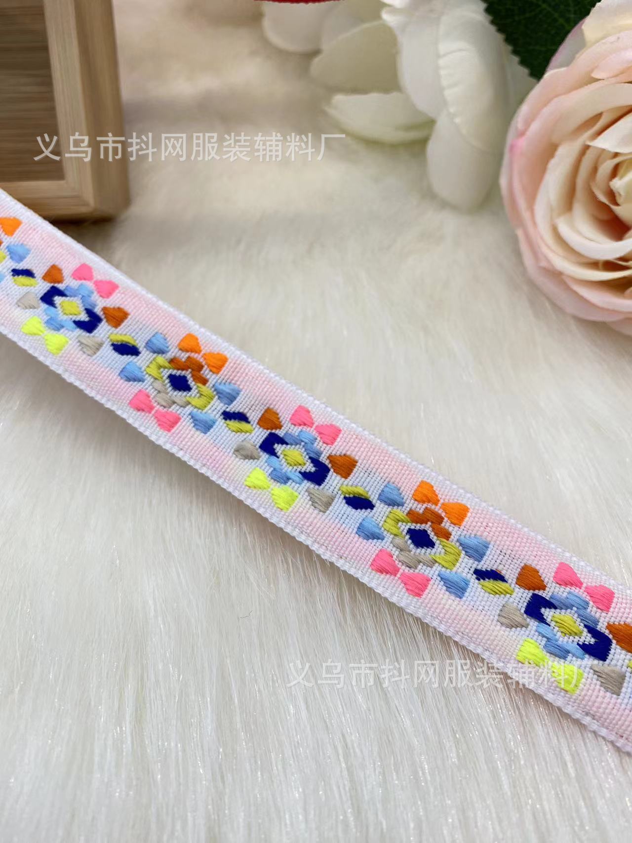 2.5--3.0cm estilo étnico jacquard bordado correas rendimiento accesorios de ropa caja de regalo cinta de embalaje pic 5
