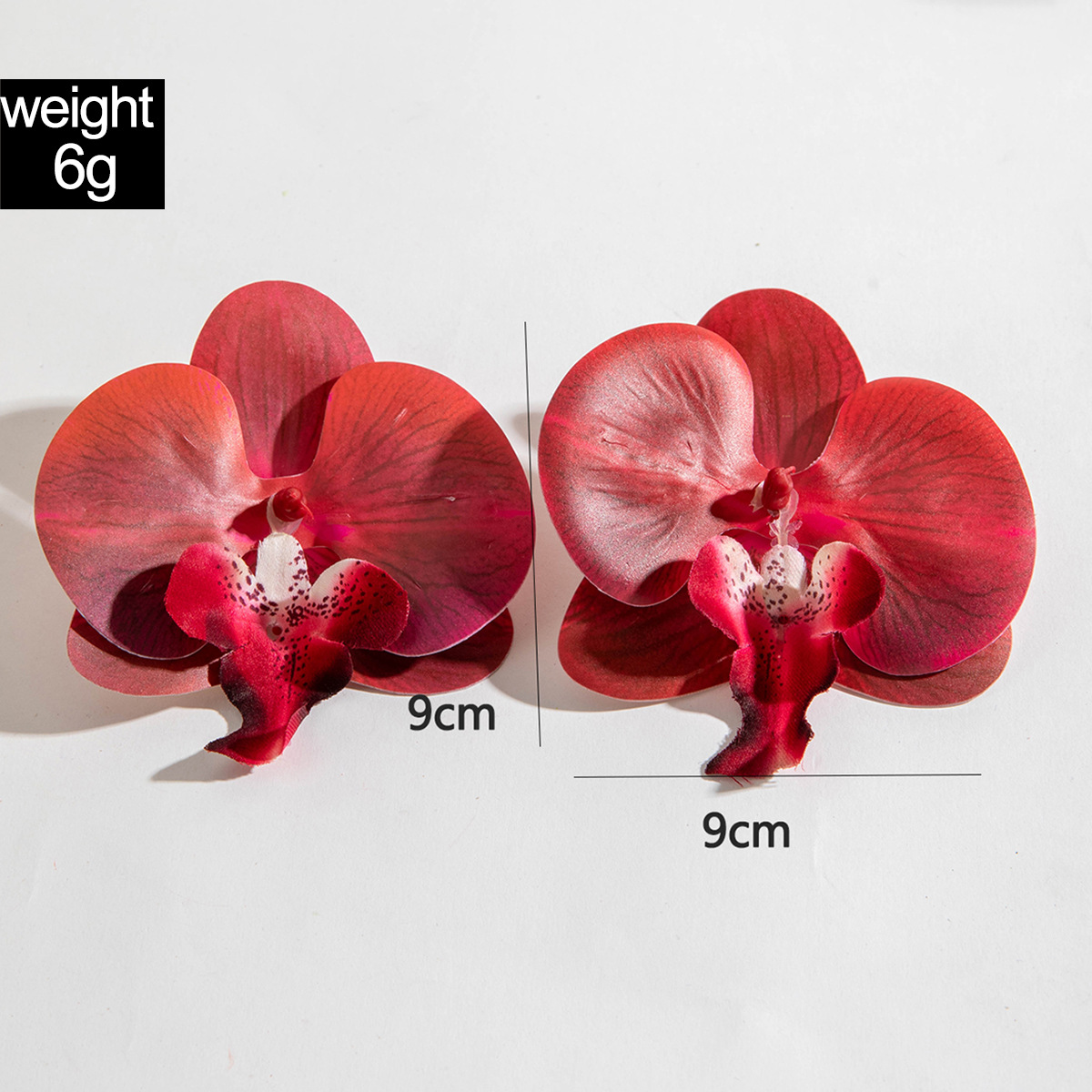 亚马逊跨境立体彩色大 蝴蝶兰花耳环 清新氛围感仿真 花卉耳饰女详情2