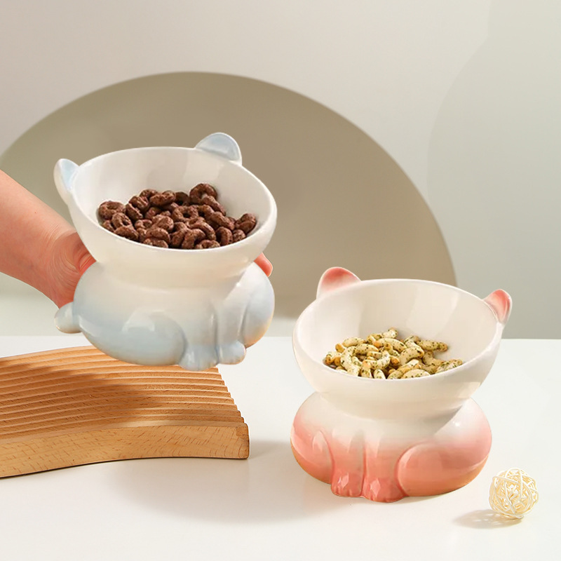 亚马逊出口陶瓷猫碗猫咪碗猫食盆宠物碗狗狗碗宠物用品猫粮猫饭碗详情10