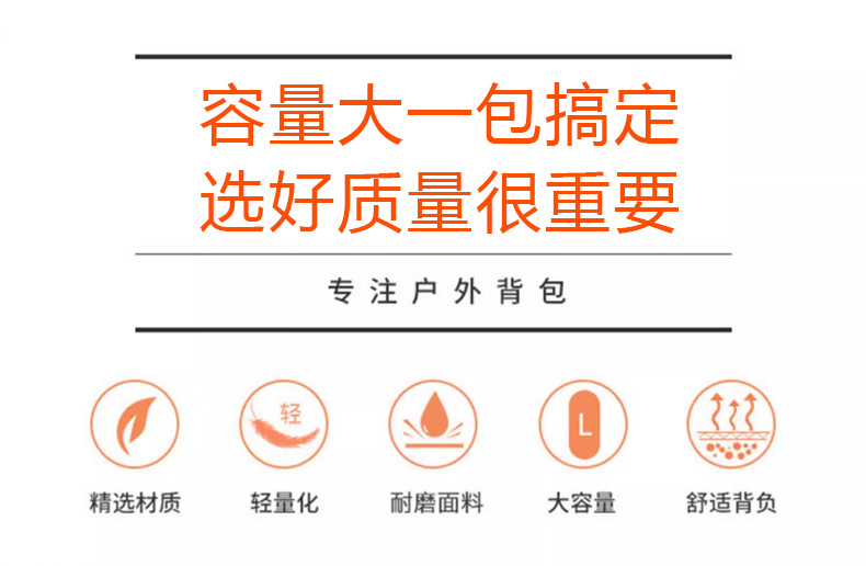 登山包大容量户外旅行背包2023新款双肩包男女运动旅游包一件代发详情3