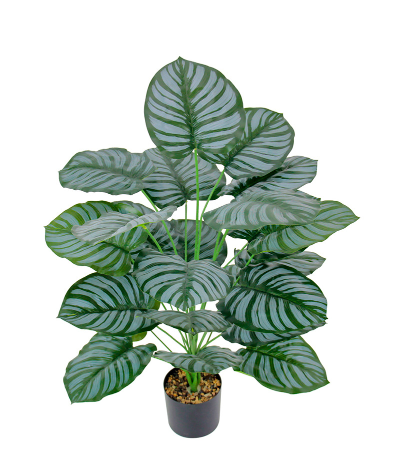 Wholesale of 24-head 80CM injection-molded bone-shot European-style interior decoration and landscaping artificial plants with artificial green plants pic 5