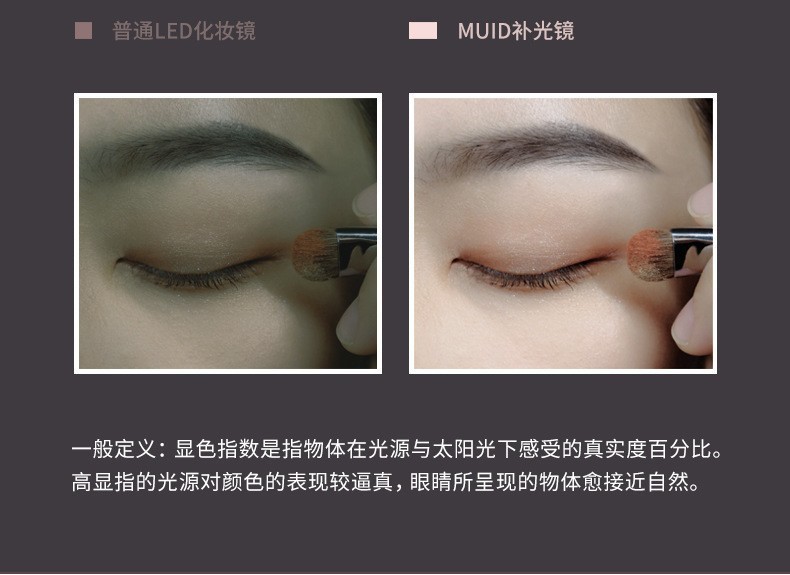 创意收纳箱化妆镜便携手提 车载化妆镜LED灯自由旋转美妆镜批发详情9
