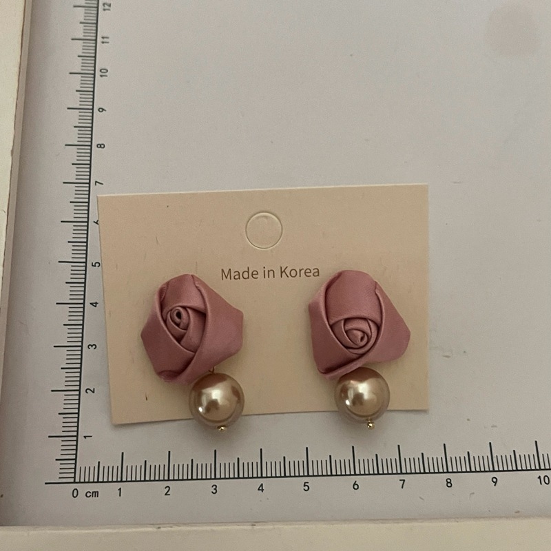 法式温柔玫瑰珍珠耳环气质高级感小众设计耳饰925银针甜美时尚女~详情15