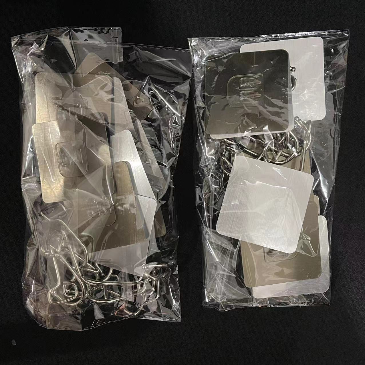 【1-1区】拉丝大钩100/包2500/箱 金属大挂钩强力钩粘胶免钉门后衣服挂钩浴室厨房墙壁铁钩拉丝粘钩详情3