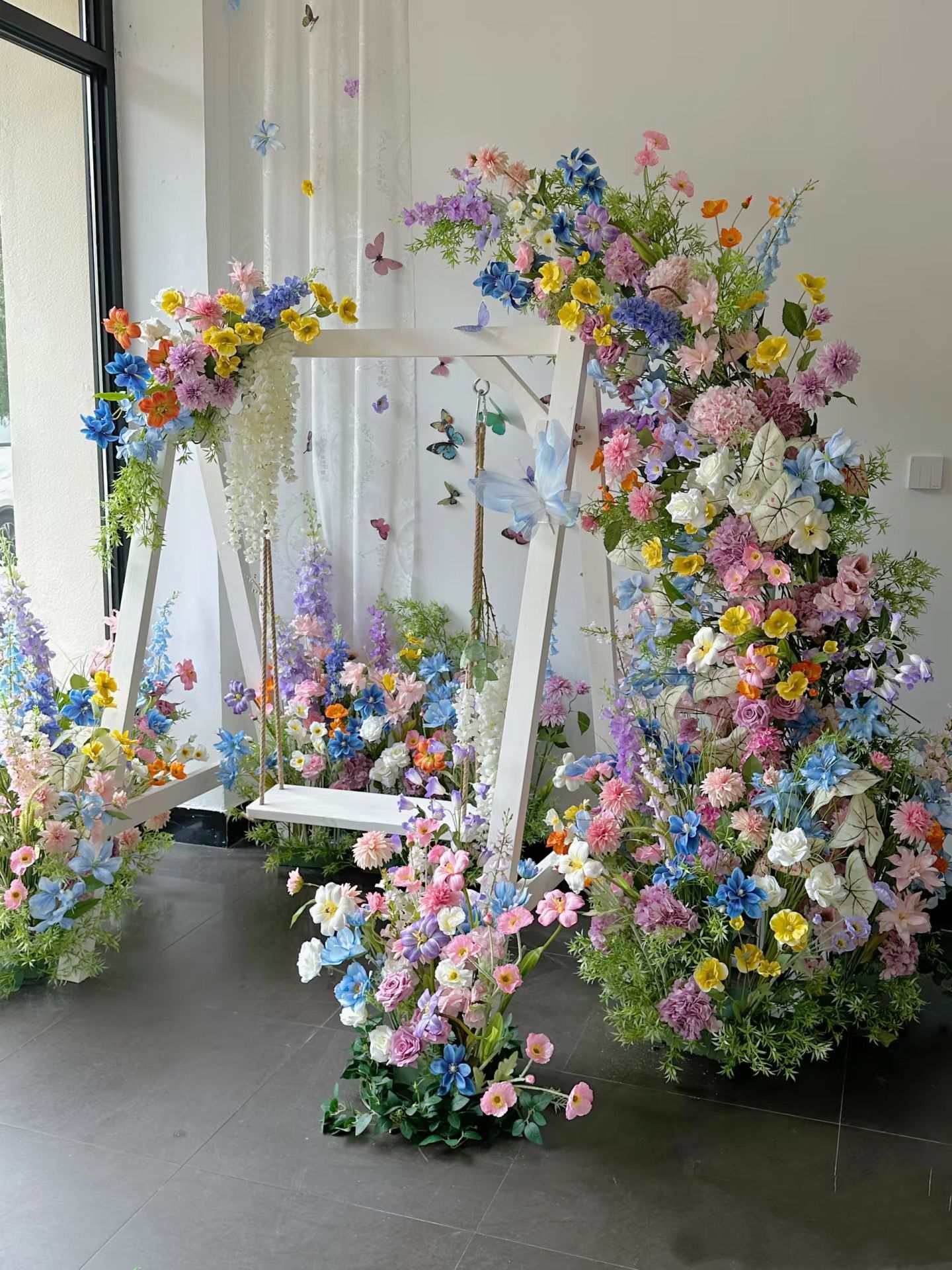 莫奈花园仿真花材diy布景假花花店造景仿真绿植网红打卡拍照道具详情2