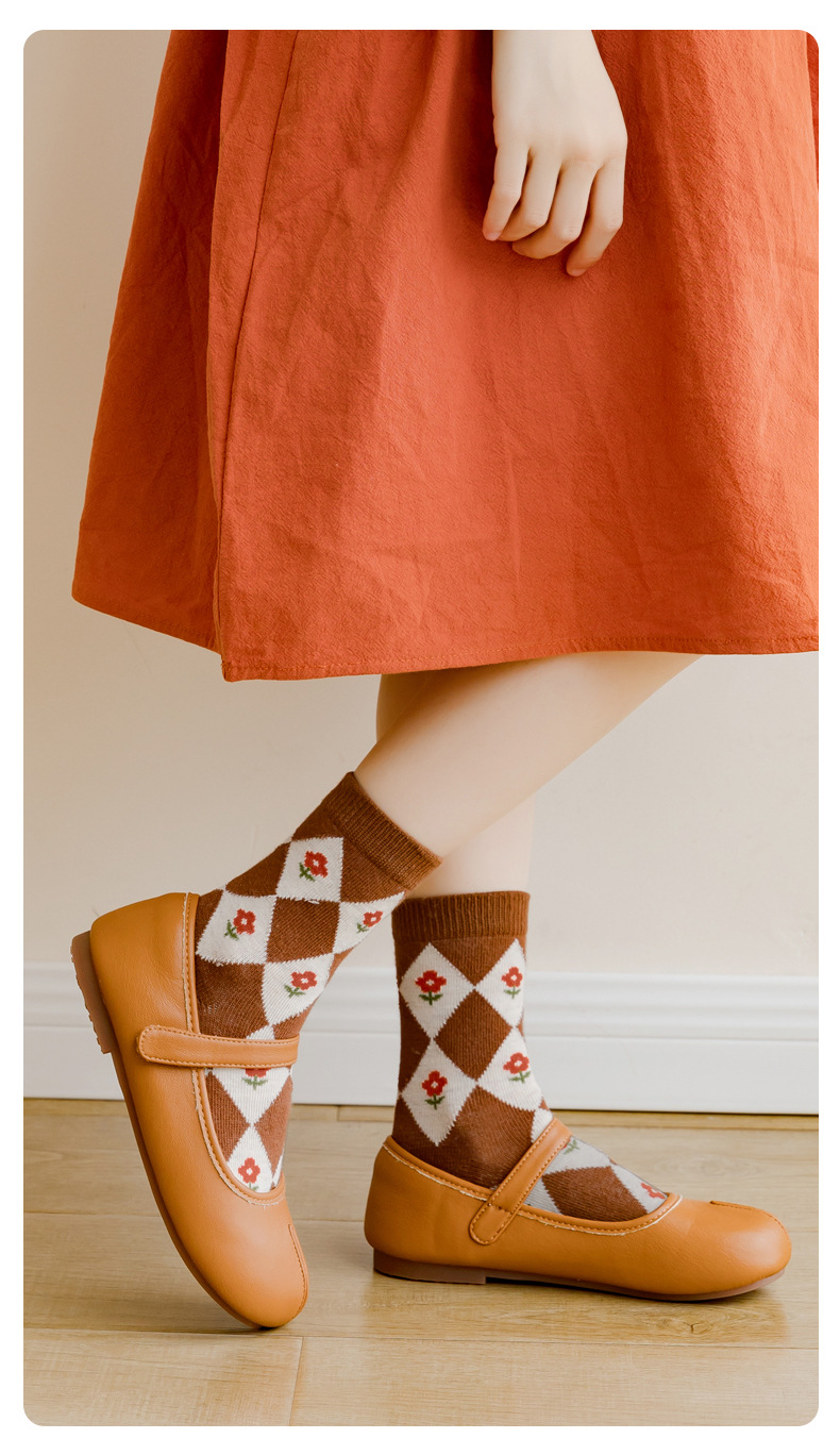 春秋季新款儿童袜子棉质男女童袜子中筒柔软亲肤卡通小熊童袜批发详情19