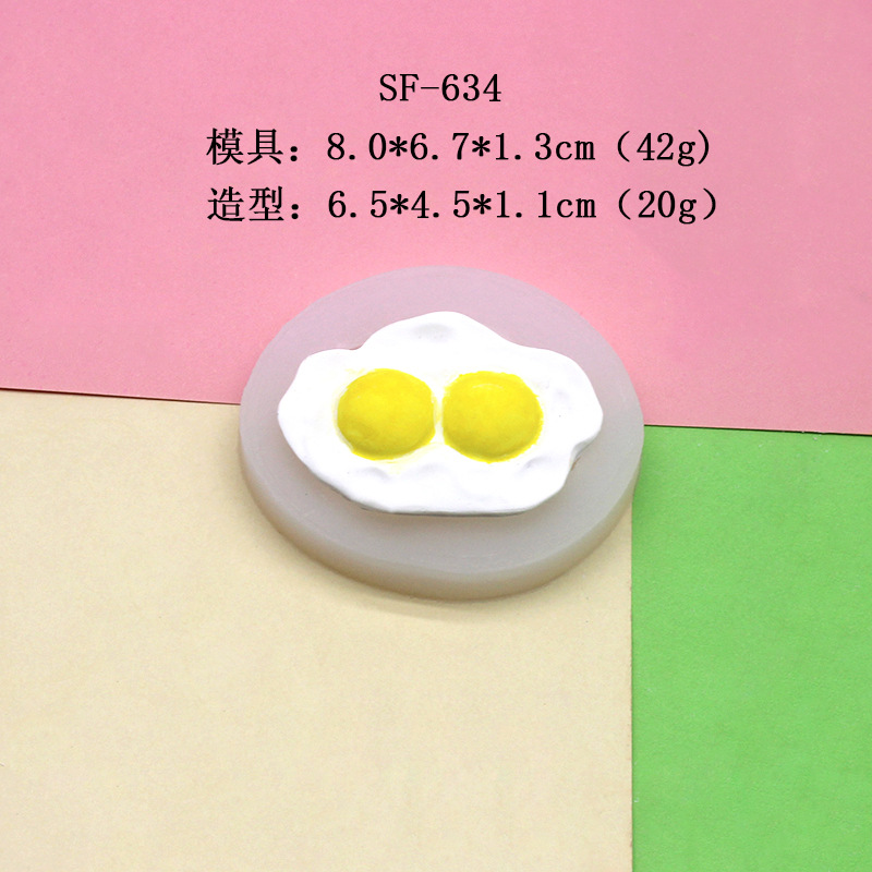 diy simulation double-yolk egg instant noodle buns, fondant cake molds, chocolate molds, scented plaster molds, candle molds pic 4