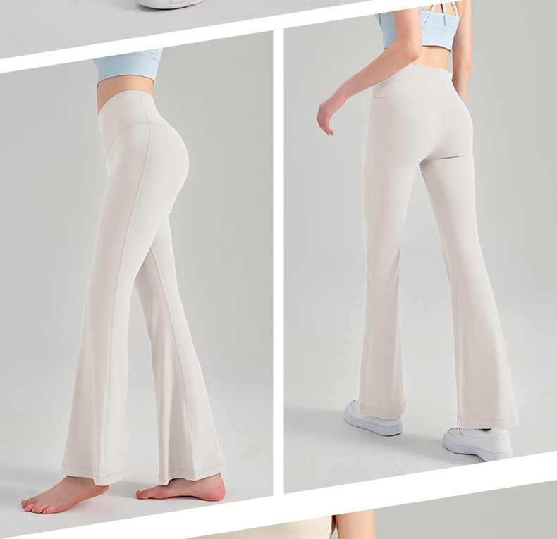 NS Youth Edition Nude Yoga flared Pants, high-waisted and hip-lifting yoga wear for women, new fitness tight slightly flared yoga pants pic 27