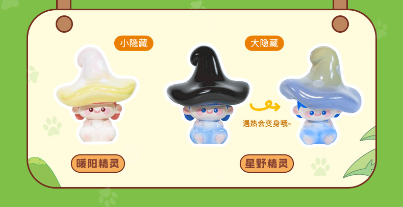 蘑菇小精灵迷你盲盒桌面小摆件装饰品可爱潮玩送闺蜜朋友心意礼品详情3
