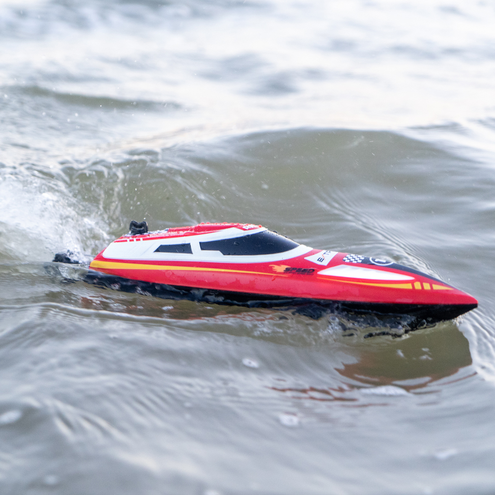 跨境30KM/H高速竞技2.4G快艇玩具三挡调速定速巡航RC遥控船带灯光详情31