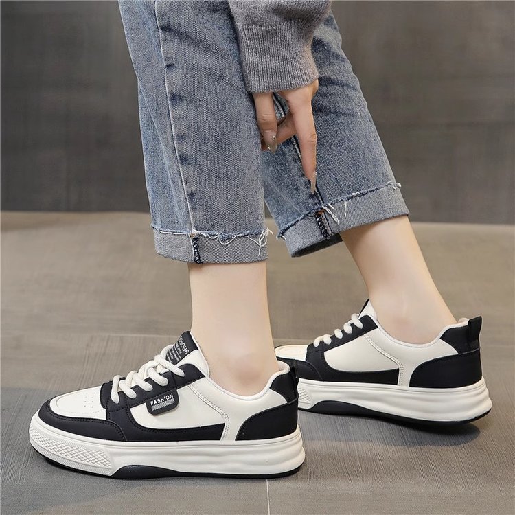 爆款皮面小白鞋女2024秋季新款鞋子百搭女鞋厚底板鞋休闲鞋运动鞋详情13