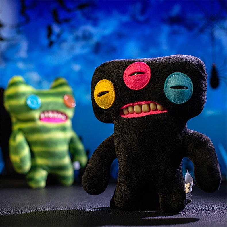 跨境新品 fuggler萌牙怪兽钥匙扣丑萌公仔手办挂件萌牙怪宝尖叫怪详情8