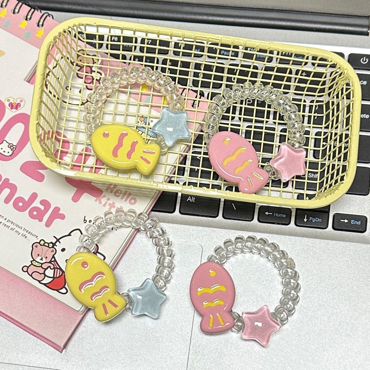 Chou Yu Yaki Star Phone Circle Korean version in Cute couple, colorful student, simple heart cartoon accessories, headwear and hair accessories pic 1