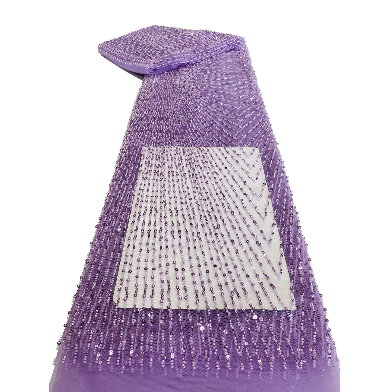 Embroidery ERylace, a fabric for wedding gowns and evening gowns with tube, bead, sequin, mesh fabric and lace embroidery, is in stock at the factory pic 5