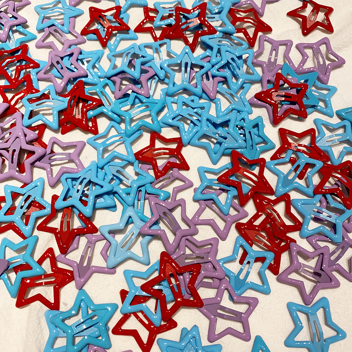 y2k多巴胺发夹彩色五角星星bb夹金属刘海侧边碎发夹子可爱发饰详情4