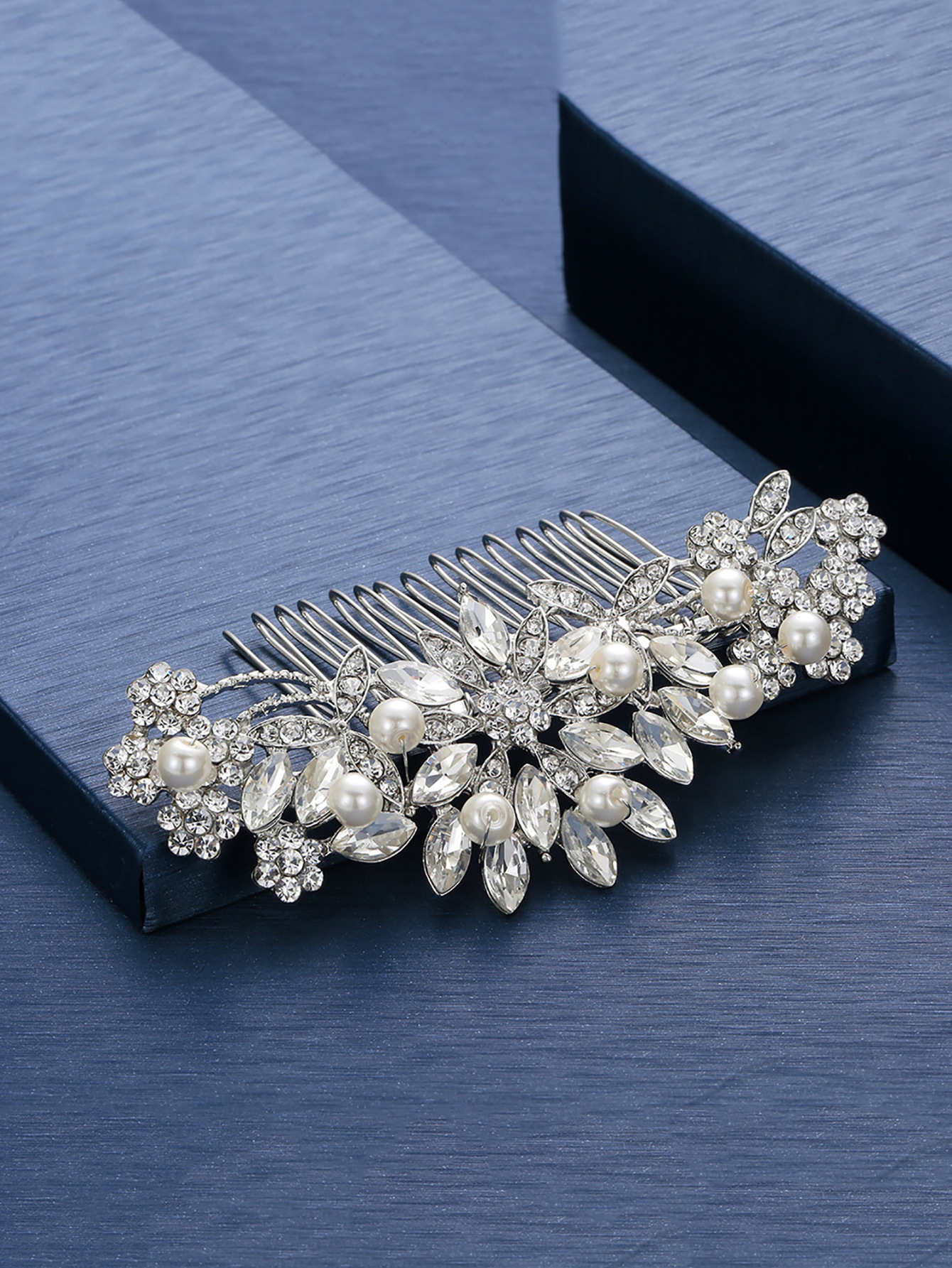 Estilo chino elegante bandeja de novia accesorios de pelo accesorios de boda aleación pura hecho a mano perla accesorios de pelo de novia peinado inserto pic 7