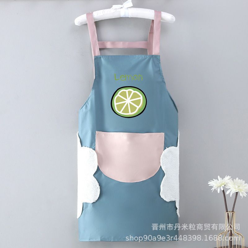 围裙家用厨房防水防油女可爱洋气做饭干活成人围腰耐脏工作服定详情4
