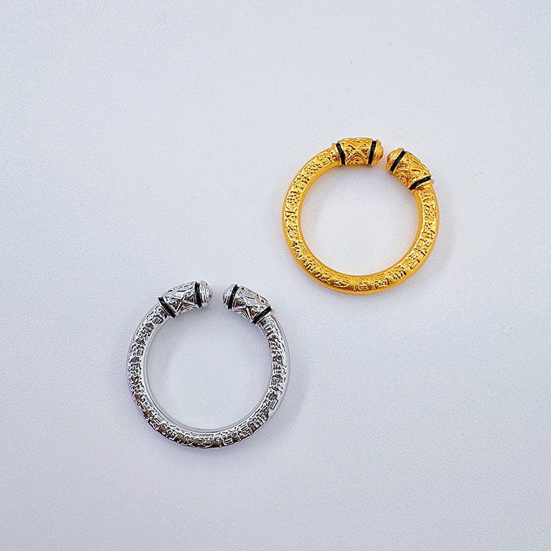 Prima prima accesorios nueva moda anillo de mujer vintage estilo nacional anillo de apertura mujer anillo de palo redondo oro anillo de calidad de aire anillo de dedo pic 13