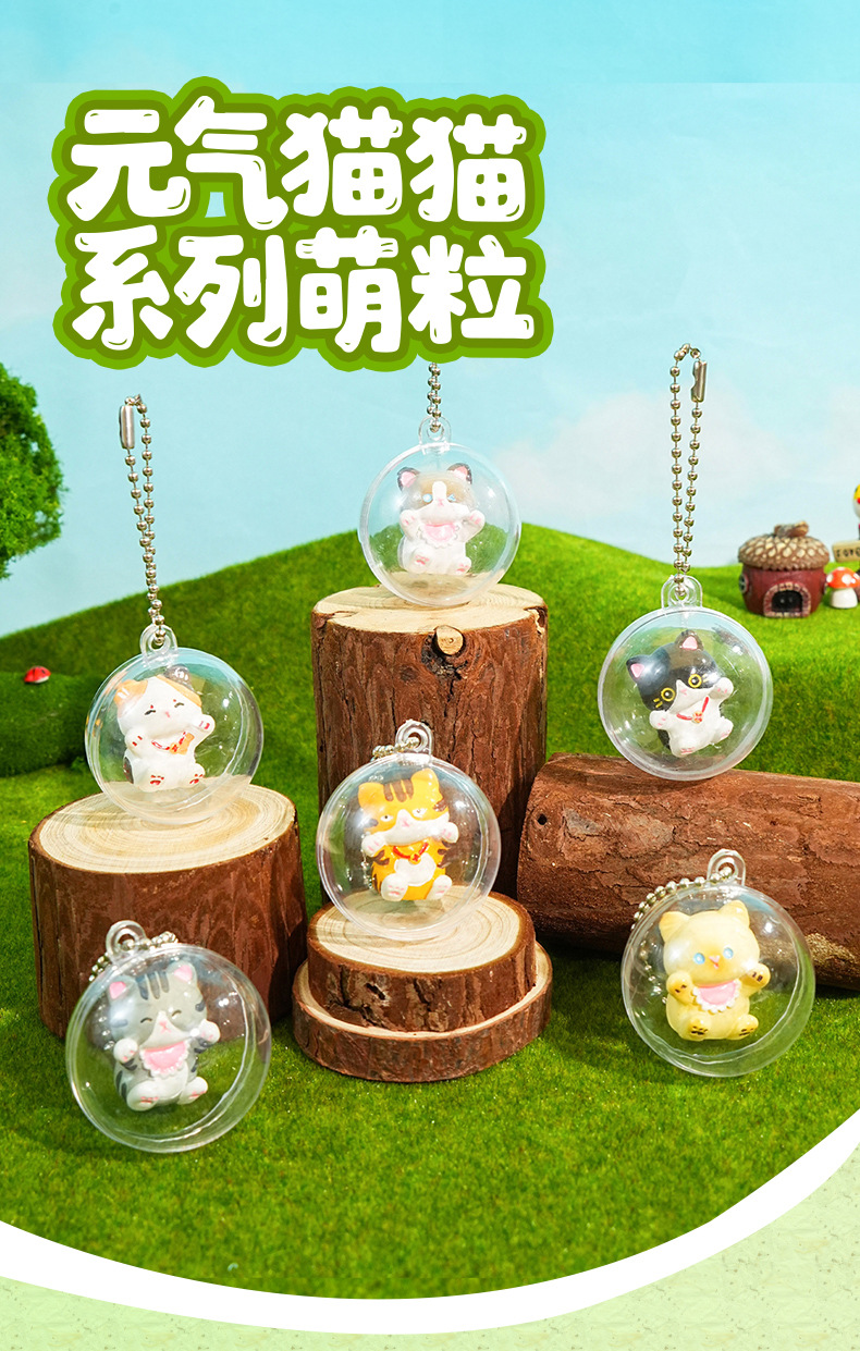 原创糯叽叽元气猫猫摆件可爱精致树脂公仔居家桌面摆饰车内装饰品详情4