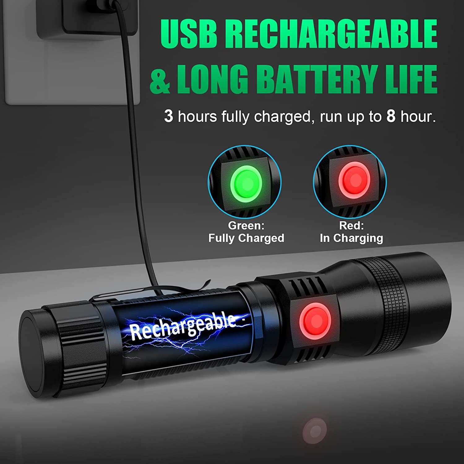USB заряжает флуоресцентные индикаторы, чтобы обнаружить красный свет фонаря, белый свет ультрафиолетового света COB, а также активный магнит для ламп-ламп 7 pic 21