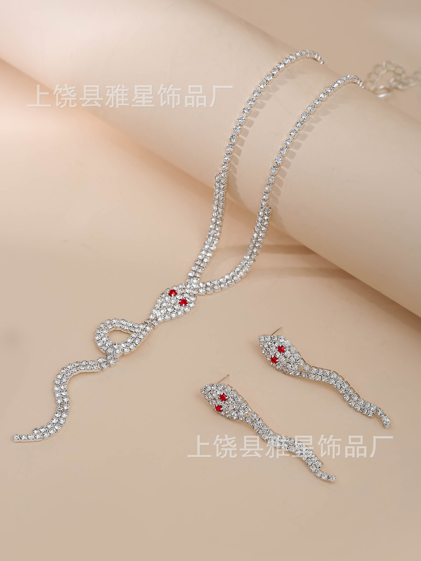 Europa y américa ins gota de agua conjunto de joyería personalidad moda color strass collar pendientes conjunto de novia accesorios pic 20