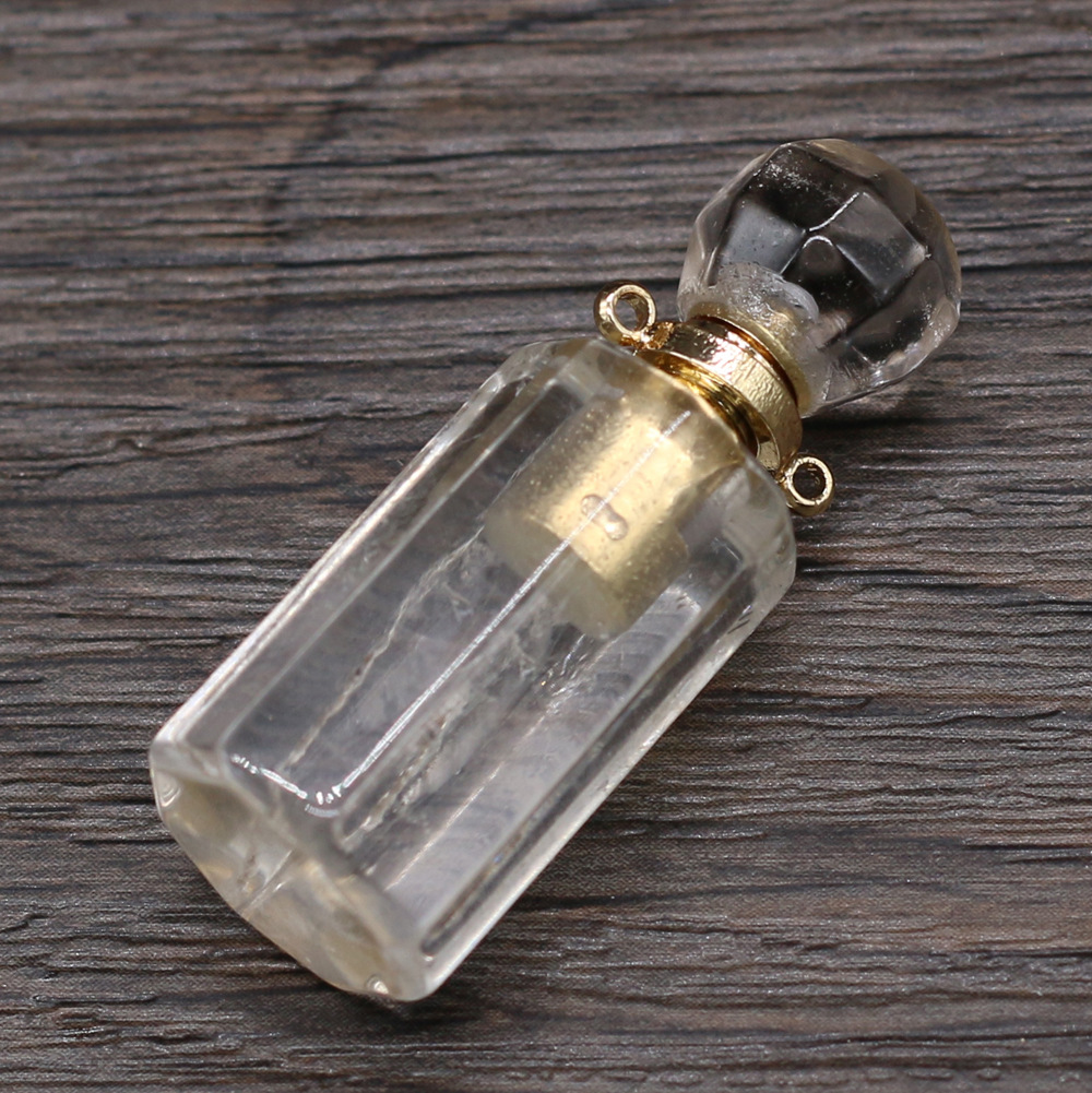 Exquisite natural semi-precious stone perfume bottles, white crystal, various shapes, DIY accessories, fashionable and exquisite wholesale production pic 84
