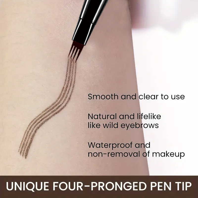 【 Cross-border Exclusive 】QICIY four-fork Eyebrow pencils are waterproof and do not smudge easily. Wholesale of eyebrow pencils, eye makeup, and other cosmetics pic 4
